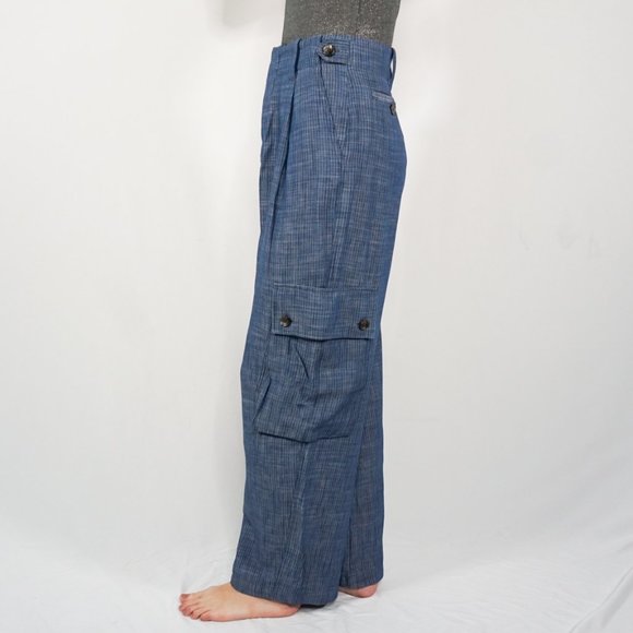 No. 6 STORE Blue Railroad Stripe Side-Pocket Pants - Picture 5 of 7